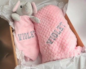 Personalised Baby Blanket and comforter Gift , Baby Girl gift, New Baby Boy Box, Gift for newborn Baby