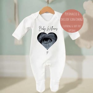 Personalised Baby Reveal baby grow, Baby romper, Baby scan gift, Baby shower, Gender reveal, Personalised baby clothing, baby soft toy
