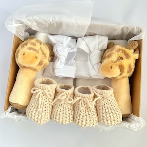 Adorable Twin Baby Gift, Giraffe Baby Gift, Unisex Baby Twin Gift Hamper, twin baby shower, twin baby girls, twin baby boys,