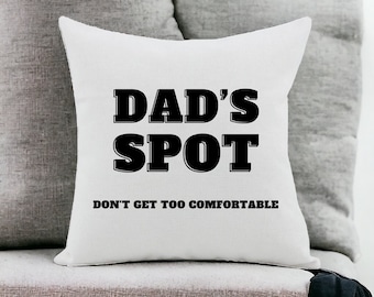 Dad's spot cushion, Gift for him, Gift for Dad, Father's Cushions, Father's Day gift, Custom Dad cushion gift, Personalised cushion