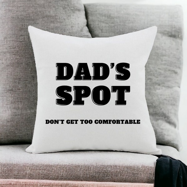 Dad's spot cushion, Gift for him, Gift for Dad, Father's Cushions, Father's Day gift, Custom Dad cushion gift, Personalised cushion