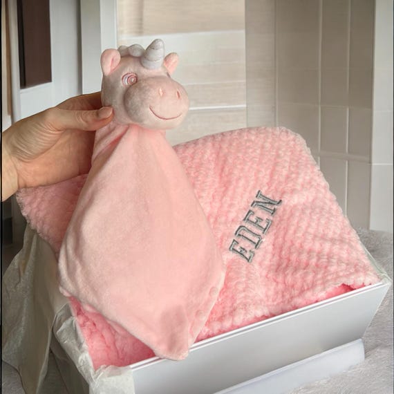 Personalised Baby Girl Comforter and Baby Blanket Gift Set