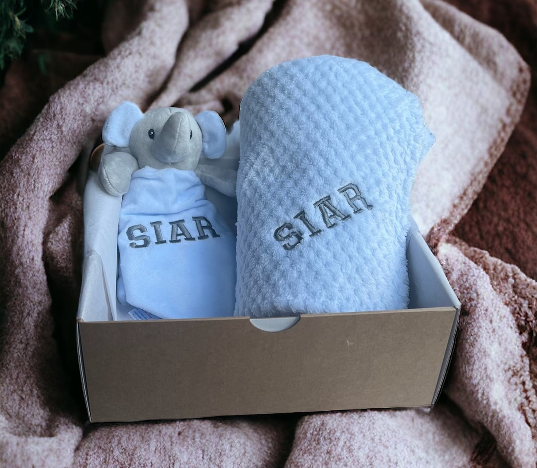 Baby Boy Blanket Blue Stars Truck Gift Set
