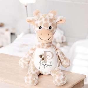 Personalised Soft Giraffe Teddy, Baby Gift, Birth Gift, Custom name, Baby Boy, Giraffe gift, Gifts for Grandchildren, Baby Gift,