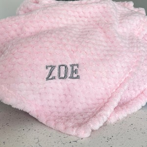 Grey baby blanket, Personalised newborn baby gift, embroidered baby wrap, new baby gift, personalized gift for newborn baby image 2