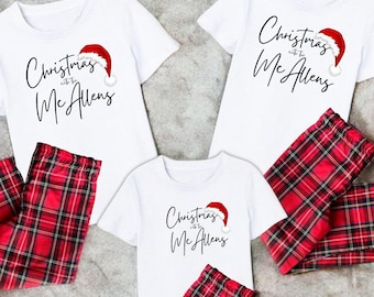 Weihnachten passenden Familienpyjama, Weihnachtspyjama für Erwachsene, passenden Pyjamas, Weihnachtspyjama, Pyjama, Heiligabend Nachtwäsche