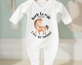 Body de bebé Born To Ride Horses, pijama, regalo para bebé niño, chaleco para niña.