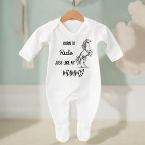 Born To Ride Horses baby bodysuit, new Baby, Baby Boy gift, Baby Girl Vest, horse baby bodysuit, gift for her, gift for mummy