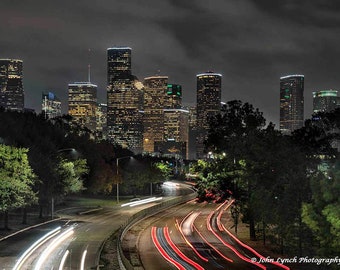 Houston, Memorial Drive, Houston Skyline, Houston Skyline at Night, Night Photography