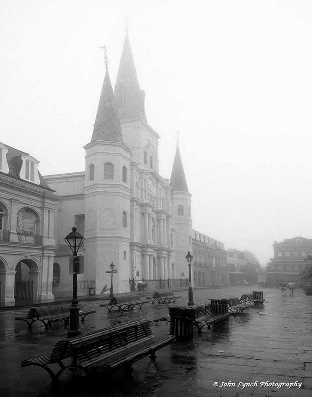 セントルイス大聖堂、ジャクソン広場、フレンチクォーター、ニューオーリンズ、霧 - Etsy 日本