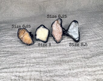 River Stone Chunky Statement Rings