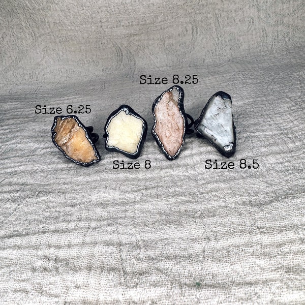 River Stone Chunky Statement Rings