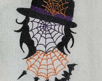 Spooky Witch Spider Web Halloween Machine Embroidery, Halloween Party Shirt Design Gift Idea PES DST Hoodie Gift Instant Download
