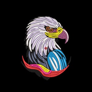 Proud Eagle, Embroidery File, Machine embroidery designs, file - 2 different sizes INSTANT DOWNLOAD
