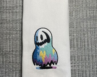 Creepy Cute Rainbow Ghost Spooky Embroidery Design Halloween Machine Embroidery Pattern PES DST Hoodie Gift Instant Download