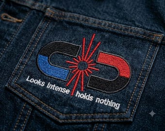 Funny Looks Intense Holds Nothing Magnet Embroidery Design, Sarcastic Machine Embroidery Pattern PES DST, Hoodie Instant Download