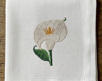 Elegant Calla Lily Botanical Embroidery Design, Floral Machine Embroidery Pattern PES DST, Tote Bag Instant Download