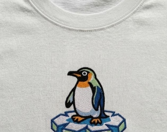 On Thin Ice Funny Penguin Embroidery Design Sarcastic Machine Embroidery Pattern PES DST PEC Instant Download