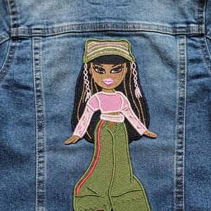 Stylish Y2K Retro Doll Machine Embroidery, Doll For Fan Girl Design, Jacket Decorative Patch Gift Idea, PES DST JEF Instant Download