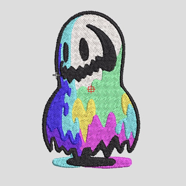 Funny Ghost, Embroidery File, Machine embroidery designs, file - 2 different sizes INSTANT DOWNLOAD