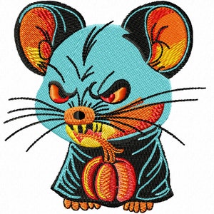 Spooky Halloween Mouse Pumpkin Creepy Cute Embroidery Design Gothic Machine Pattern Hoodie Sweatshirt Gift PES DST JEF Instant Download