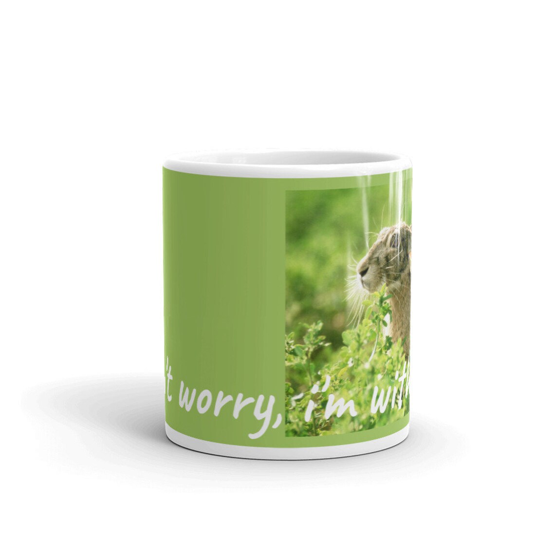 Gift mug for her ceramic coffee mug with picture of hare and Etsy