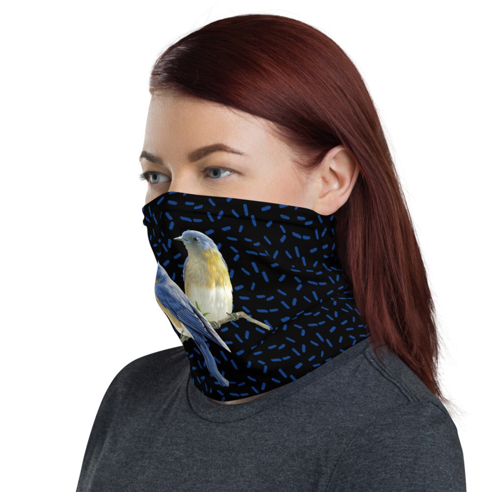 Multipurpose neck gaiter for woman with the image of charming Etsy