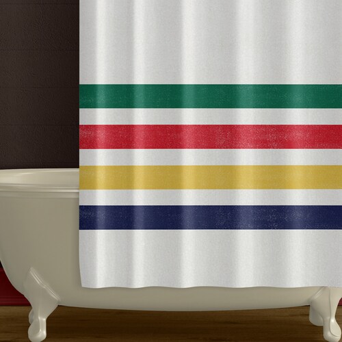 Vintage Striped ADK Adirondack Window Curtain