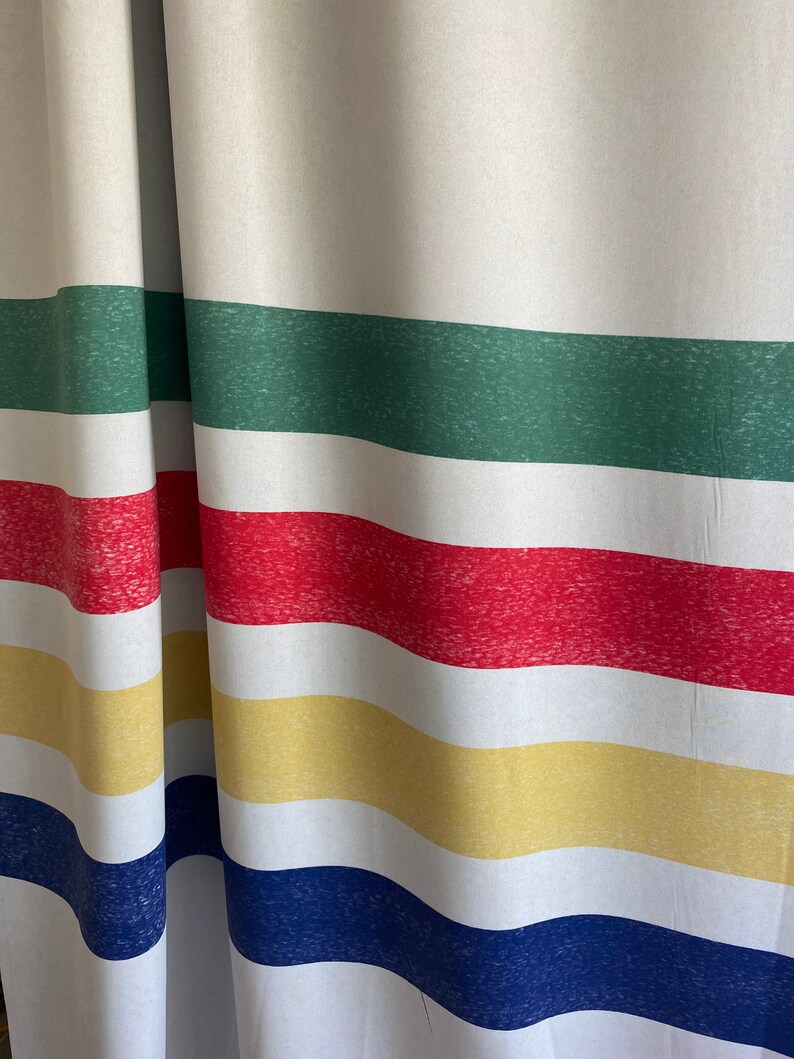 Vintage Striped ADK Adirondack Window Curtain