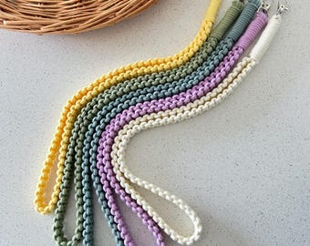 Handmade Macrame Lanyard Keychain: Boho Wristlet Key Fob