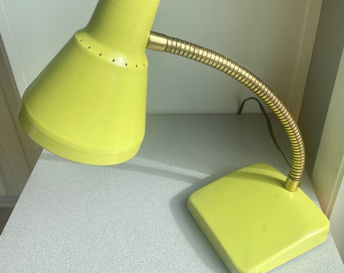 Vintage Gooseneck Desk Lamp Retro Office Decor, Library Lamp, Childs