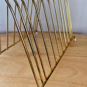 Retro Wire Vinyl Record Storage Rack Record Album Holder Wire Brass ...