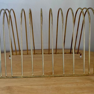 Retro Wire Vinyl Record Storage Rack Record Album Holder Wire Brass ...