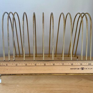 Retro Wire Vinyl Record Storage Rack Record Album Holder Wire Brass ...