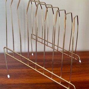 Retro Wire Vinyl Record Storage Rack Record Album Holder Wire Brass ...