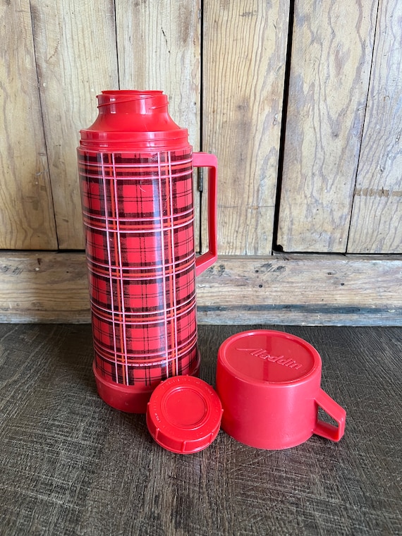 Vintage Red Thermos Aladdin Wide Mouth 10 Oz Thermos Retro Thermos Vintage  Kitchen Items Red Retro Thermos Travel Mug 