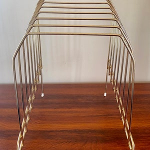 Retro Wire Vinyl Record Storage Rack Record Album Holder Wire Brass ...