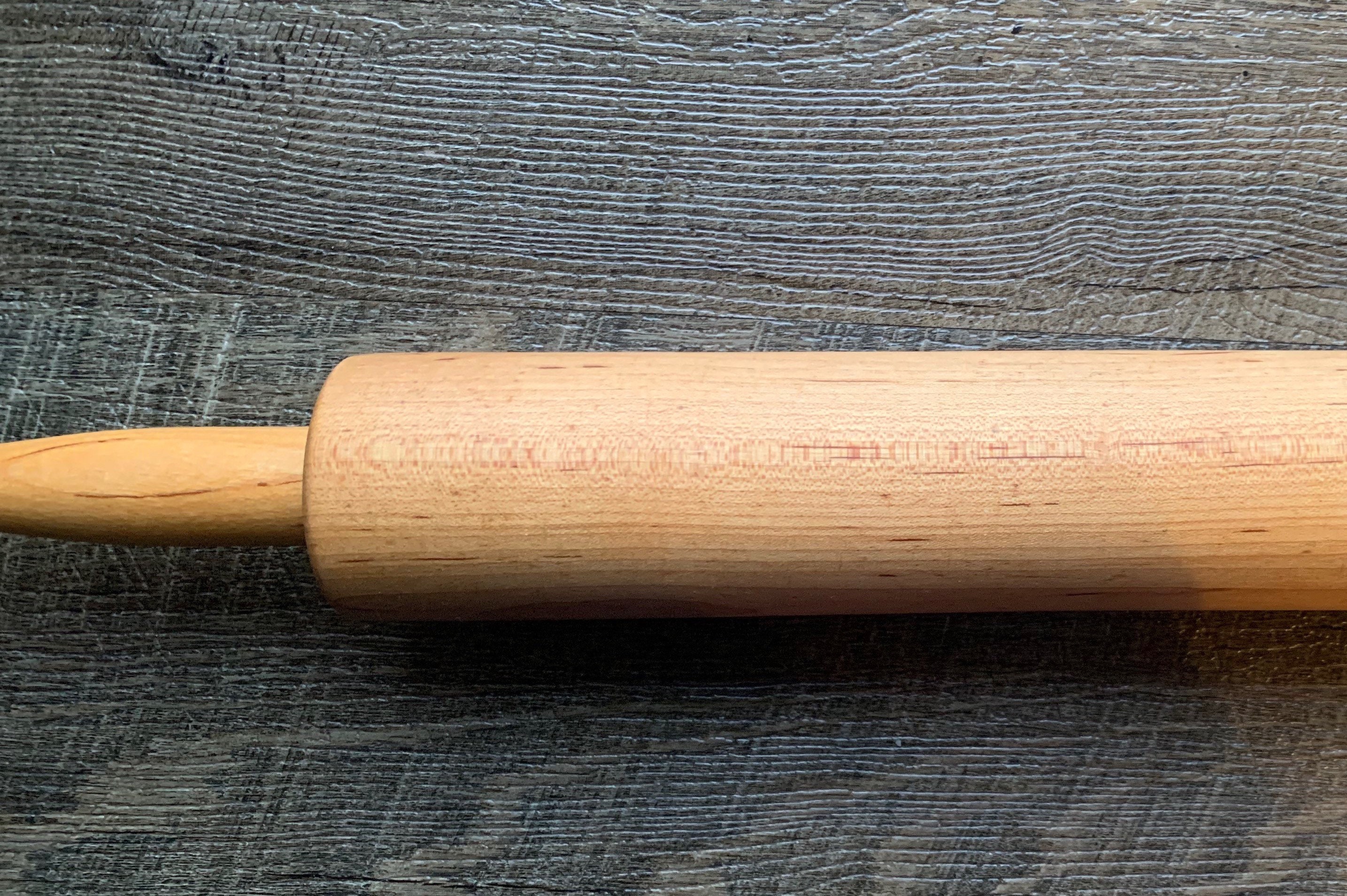 Vintage 11 Wooden Rolling Pin Heavy Solid Wood Rustic Kitchen