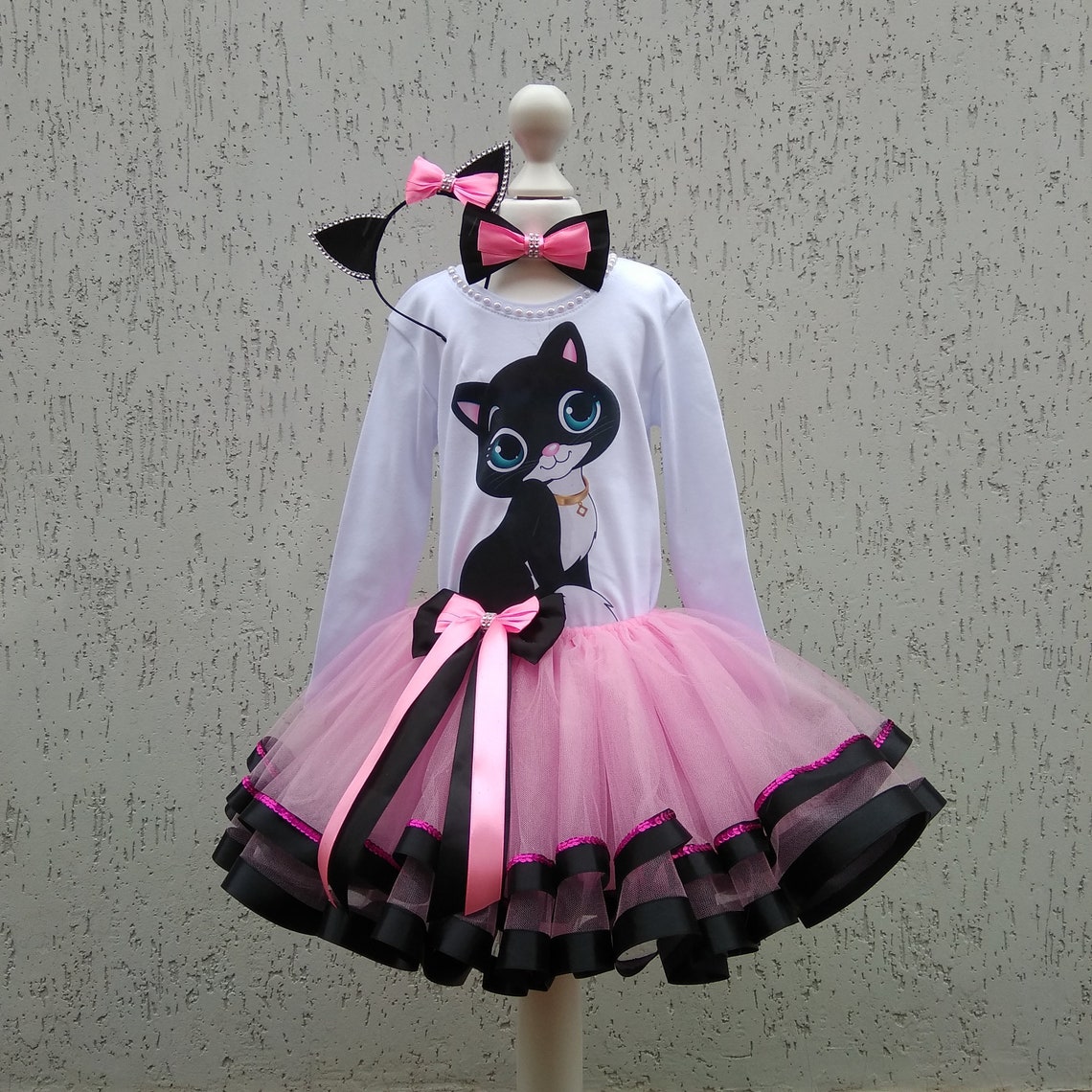 Cat Birthday Outfit Kitten Tutu Dress Birthday Dress Kitten Etsy