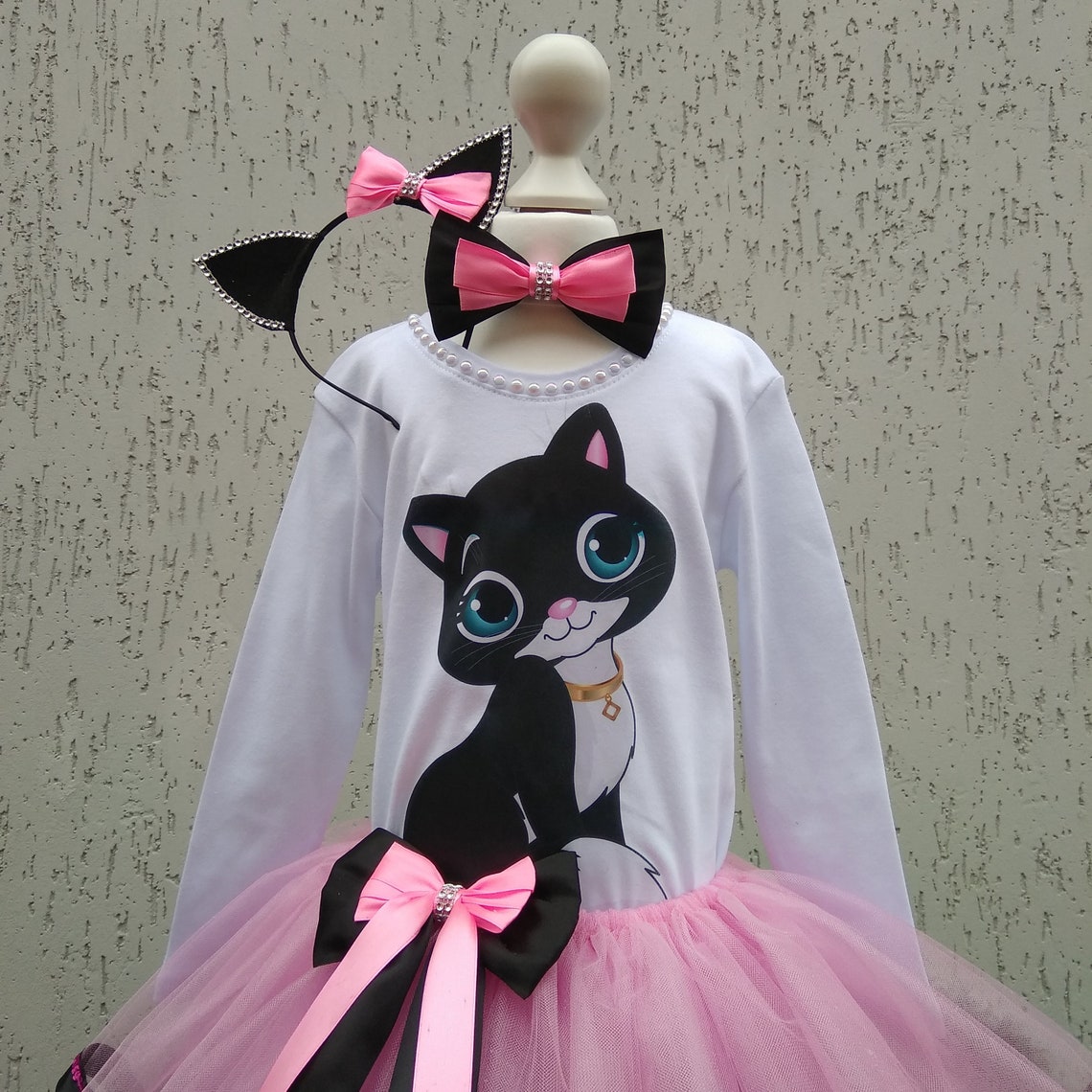 Cat Birthday Outfit Kitten Tutu Dress Birthday Dress Kitten Etsy