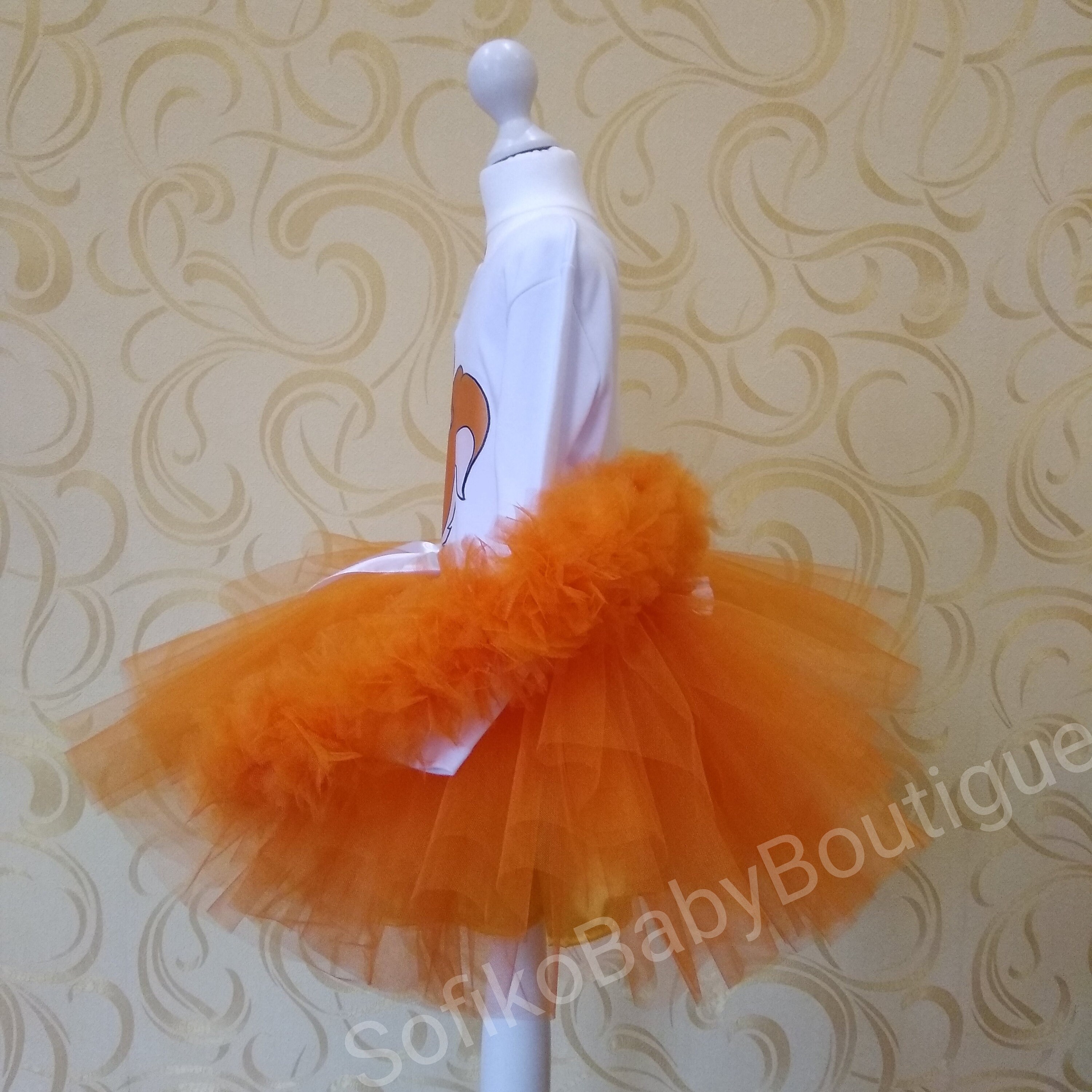 Squirrel costume toddler with tutu Baby orange dress Christmas Etsy