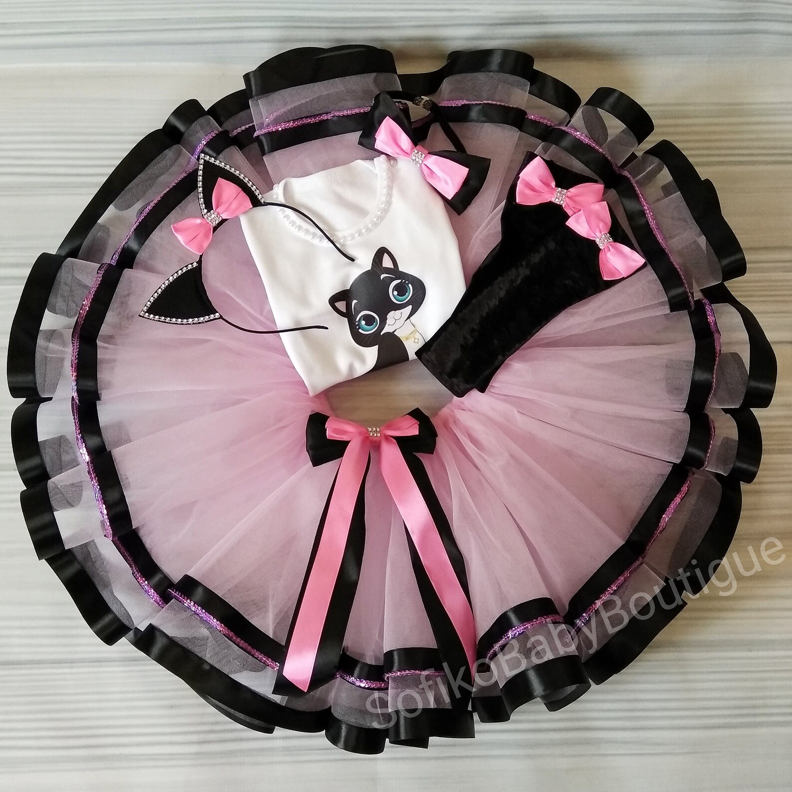 Cat Birthday Outfit Kitten Tutu Dress Birthday Dress Kitten Etsy