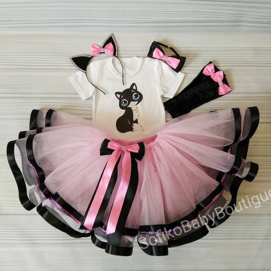 Cat Birthday Outfit Kitten Tutu Dress Birthday Dress Kitten Etsy
