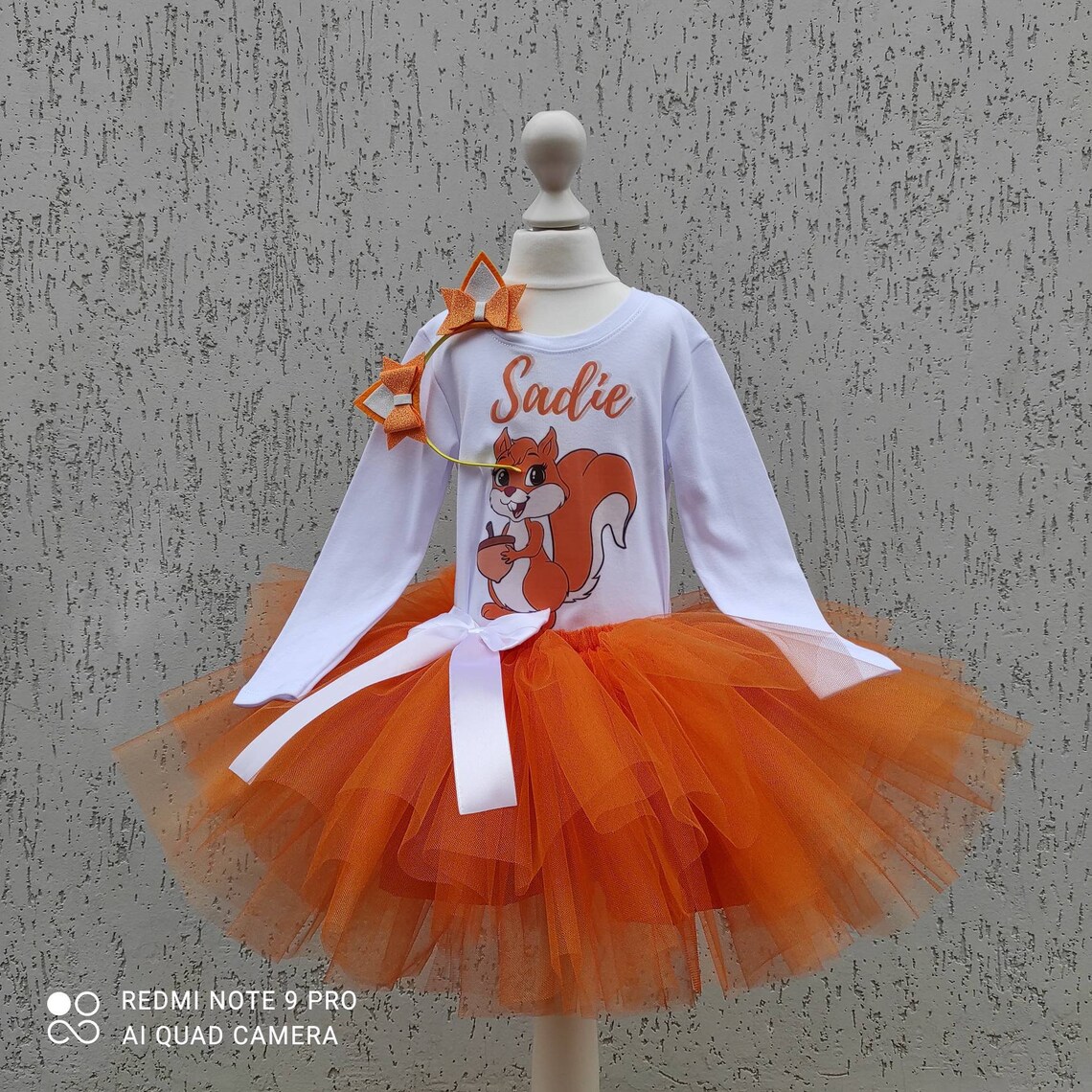 Toddler squirrel dress Squirrel costume toddler with tutu Baby Etsy