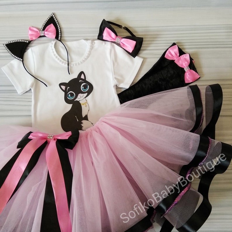 Cat Birthday Outfit Kitten Tutu Dress Birthday Dress Kitten Etsy