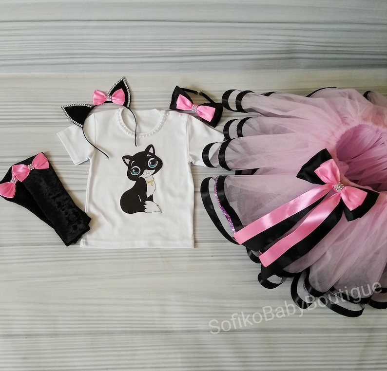 Cat Birthday Outfit Kitten Tutu Dress Birthday Dress Kitten Etsy