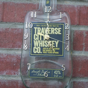 Traverse City Whiskey Co. bottle clock