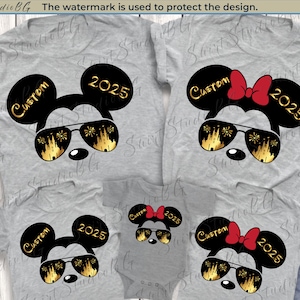 Niestandardowe koszulki rodzinne Disneyworld 2025, koszulki rodzinne Disney, koszulki Myszki Miki i Minnie, koszulki dla par Disney Koszulki Disneyworld Koszulki Disney