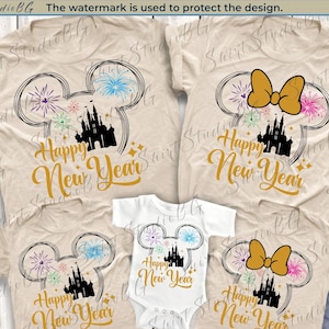 Happy New Year Disney 2025 Shirts, Happy New Year 2025 Disney Family Shirts, Disney Couple Shirts, New Years Shirts, New Year Eve Shirts