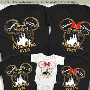 Personalized New Year 2026 Shirts, Happy New Year 2026 Disney Family Shirts, Disney Couple Shirts, New Years Shirts, New Year Eve Shirts